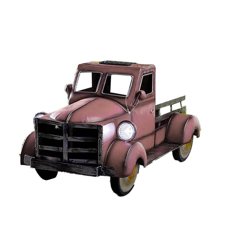 Solar Flower Pot Retro Pickup Truck Planter And Fairy Light For Outdoor Garden Decor Landscape Decorations Garden Accessories: 2