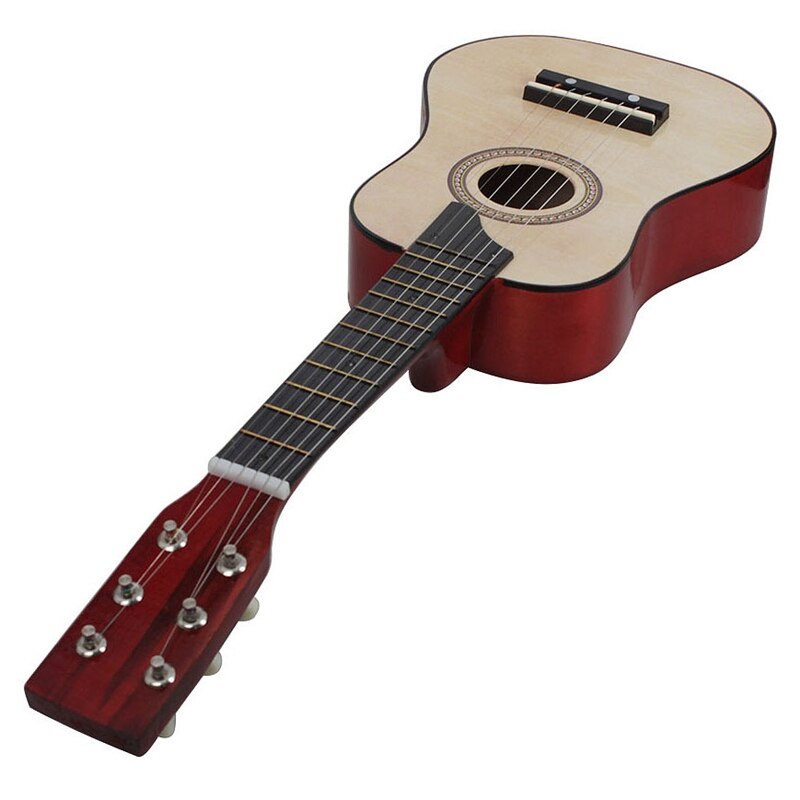 Guitarra acústica en tilo americano de 25 pulgadas, 6 cuerdas, Mini Guitarra pequeña con púas de guitarra, cuerdas para niños, para niños, principiante