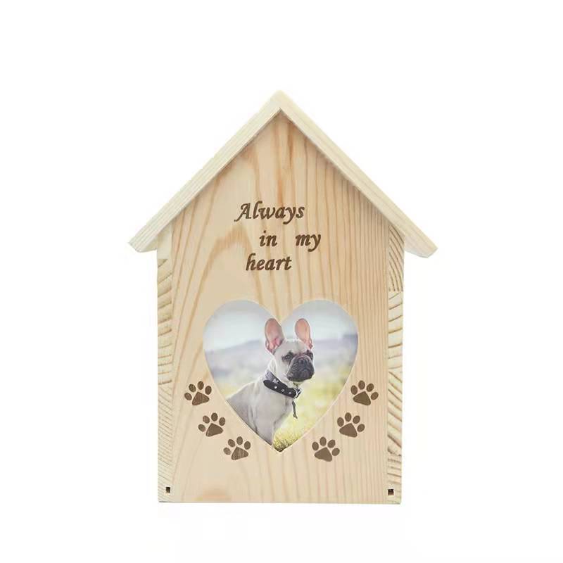 Ataúd hecho a mano de madera maciza para mascotas, urna para gatos y perros, ataúd para perros, suministros de funeral para mascotas no están pintados