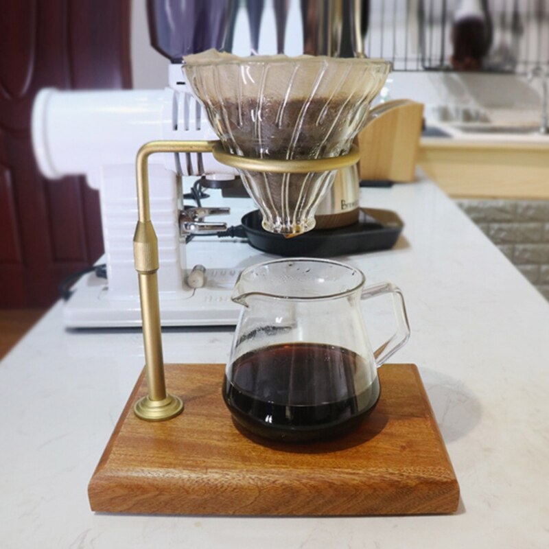 Kaffe filter holder træ base kaffe filter brygning hæld over kaffe station drypper stand drypper stand holder rack