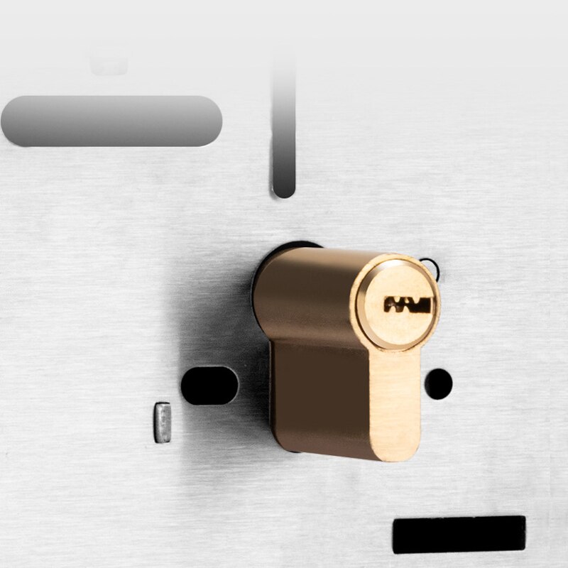 1Pc Pure Koper Anti-Diefstal Deurslot Core 65/70/80/90/115Mm messing Cilinder Met Ab Sleutel Anti-Diefstal Slot