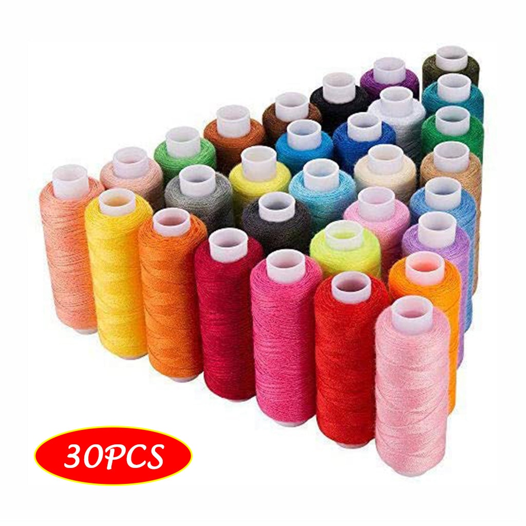 Multicolor Naaigaren 30 Kleuren Polyester 250 Yards Per Spoelen Naaigaren Voor Hand Machines Borduurgaren Levert