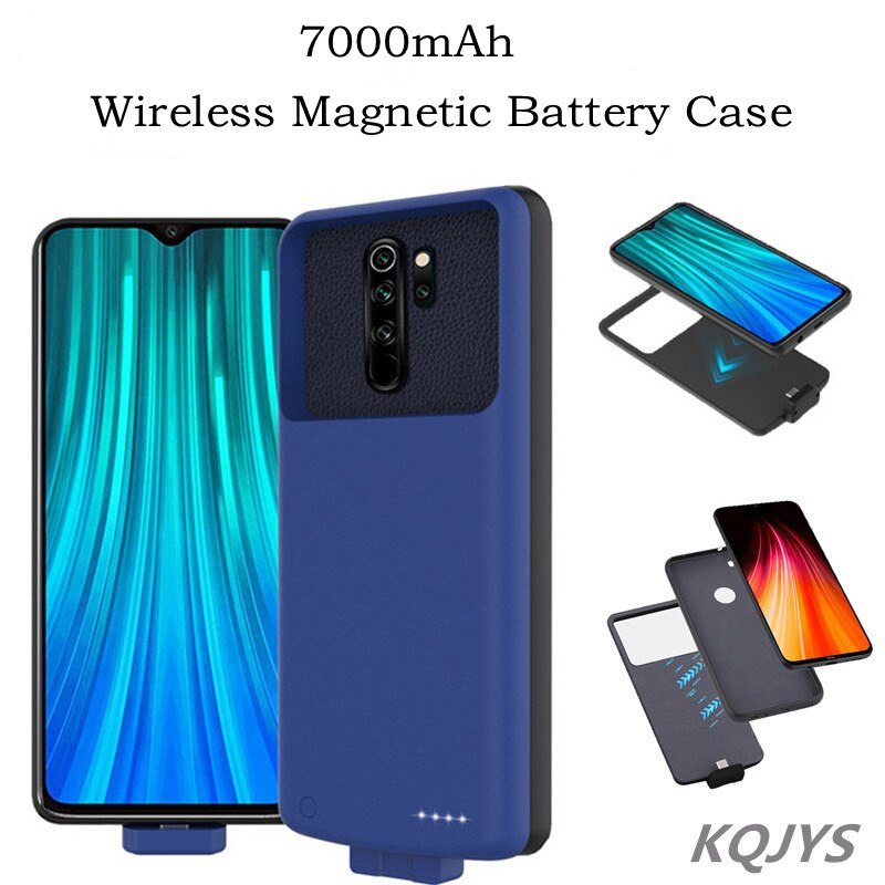 Magnetische Acculader Gevallen Voor Xiaomi Redmi Note 8 Pro Batterij Case Draadloze Power Bank Chargeing Cover Voor Redmi Note 8