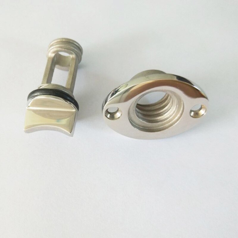 316 Rvs 38*50Mm Marine Boot Oppervlak Polijsten Ovale Garboard Drain Plug Past Gat Schroefdraad corrosiebestendig