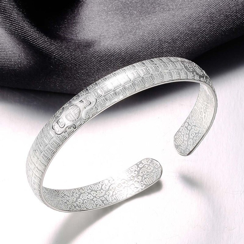 vrouwen mode-sieraden zilver kleur armband opening honderd Fufu woord prachtige te sturen hun oudsten
