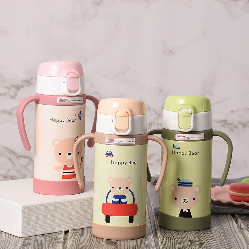 Thermos à lait en acier inoxydable, tasse d&#39;alimentation pour bébé, Thermos à lait pour enfants, bouteille d&#39;eau chaude isolée, tasse thermique qui fuit