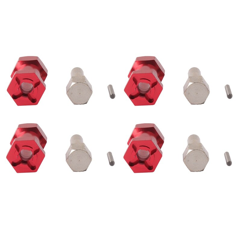 Rc bil 4 stk 1/10 12mm- hjuls navforlengelsesadapter lang kombikobling til rc bil hsp aksial traxxas deler