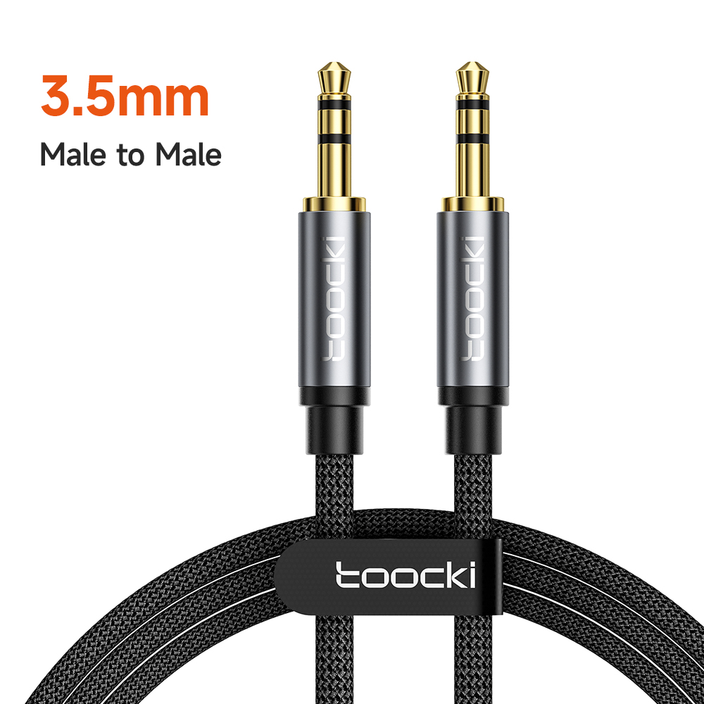 Toocki Aux Kabel Luidsprekerkabel 3.5mm Jack Audio Kabel Voor Computer Hoofdtelefoon Adapter Xiaomi Laptop HIFI Geluid Quility Kabel: Black / 5m