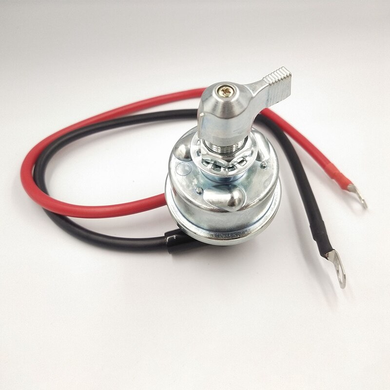 12/24V Master Battery Disconnect Switch Battery Power Cut Off Isolator Killer with Battery Cable Wire for Car Boat ATV