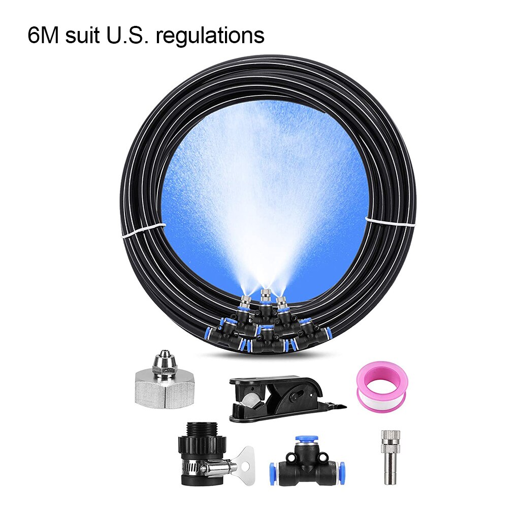 Fan Atomization Kit For Outdoor Atomization Cooling System Fog Line Nozzles Faucet Adapter DIY Cool Fan Mist For Any Outdoor Fan: US