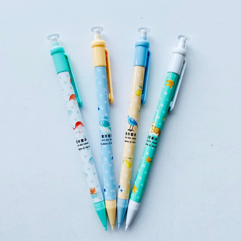 3PCS Cute Animal Series Duck Pig Monkey Dog Automatic Mechanical Pencil School Office Supply Student Stationery 0.5mm