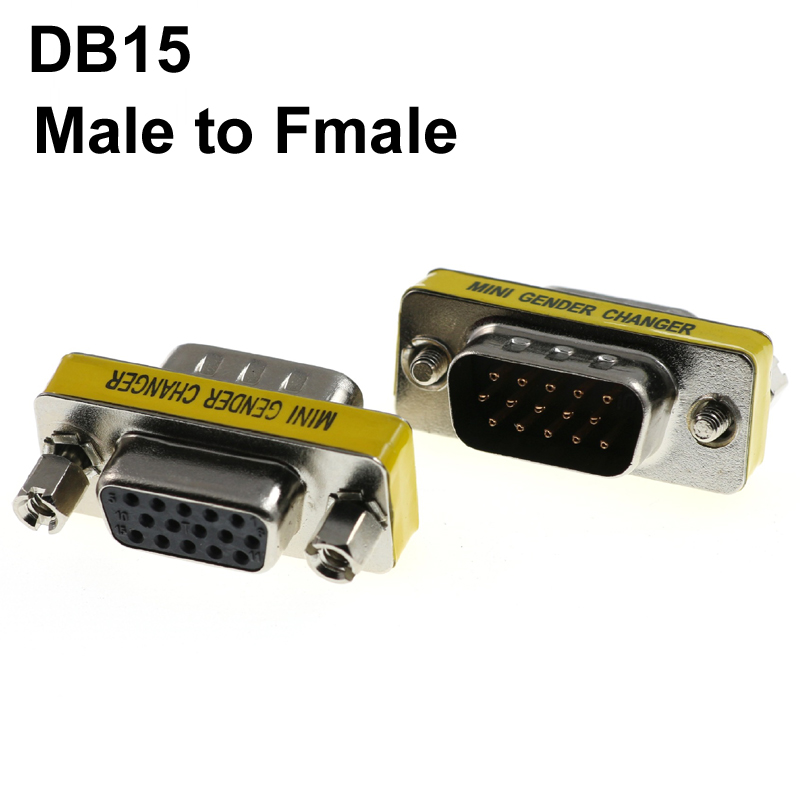 MINI DB9/DB15 9/15Pin Female/Female/Male Gender Changer VGA Plug connector Adapter D-Sub RS232 Serial Plug Connector