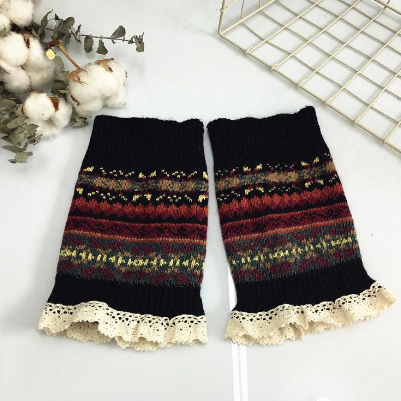 2022 Winter Girl&#39;s Gaiters Camouflage Hue Thick Woolen Leg Warmers Hairy Women Gyaru Accessories Y2k Heaters Warm