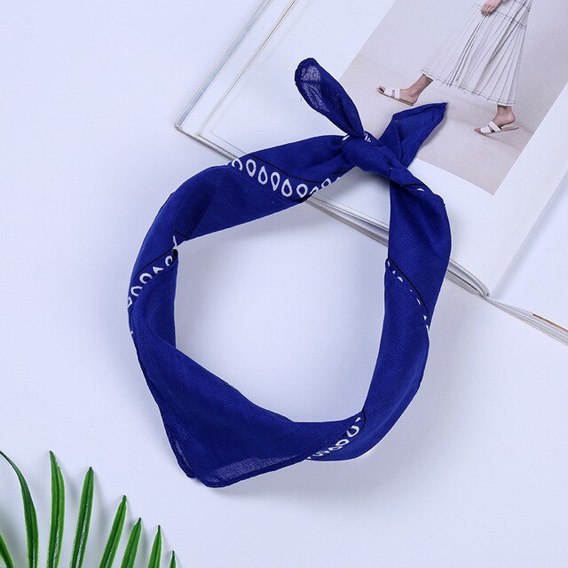 Frauen/Männer/Jungen/Mädchen Hüfte hüpfen 100% Baumwolle Bandana Platz Schal 55cm * 55cm Schwarz verrotten Paisley Stirnband Gedruckt Bandana: A07