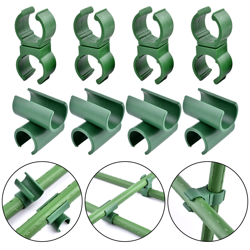 5/10/20Pcs Plant Support Trellis Connector Fixed Cross Clip Stake Clips 360 Adjustment Fixed Clamp Gardening Support Accessories