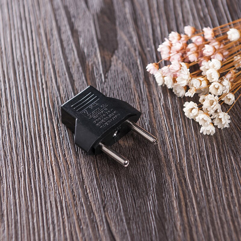 1Pcs Eu Naar De Vs Plug Adapter Gemeenschappelijke Universele European Travel Plug Adapter Muur Adapter Europa Zwart Outlet Converter Zwart