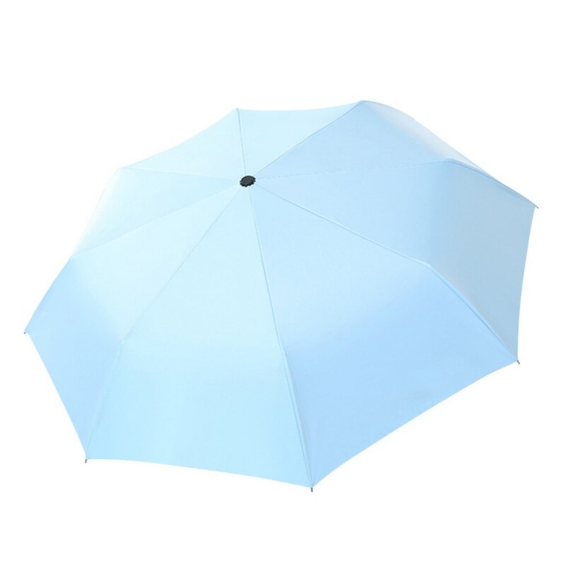 Letvægts rejse tre-foldet paraply vindtæt automatisk åben luk paraplyer sol og regn uv beskyttelse parasol voksne paraplyer: Tl