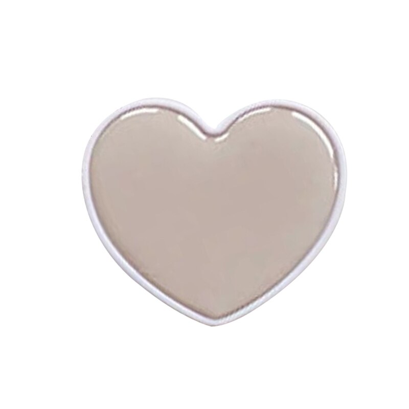 1pcs Pure Love heart shape epoxy glue mobile phone bracket Cute 3D Animal airbag Phone Expanding Stand Finger Holder: Gray