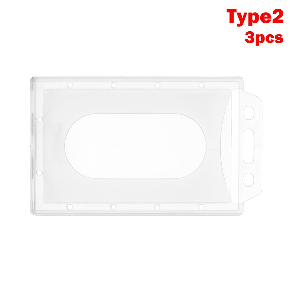 1/3 stk akryl plast multi-brug hård plast badge arbejde id-kortholder beskytter cover cover id-kortholder nyttig: Type 2- 3 stk