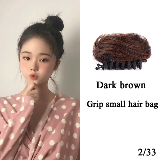 DIFEI-chignon Donut, chignon synthétique, griffes à clip, accessoires pour chignon, extension capillaire pour femmes: Couleur naturelle