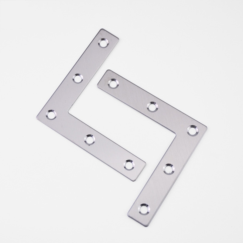 FGHGF 90 Degree L Shaped Stainless Steel Flat Plate Corner Brace Angle Brackets