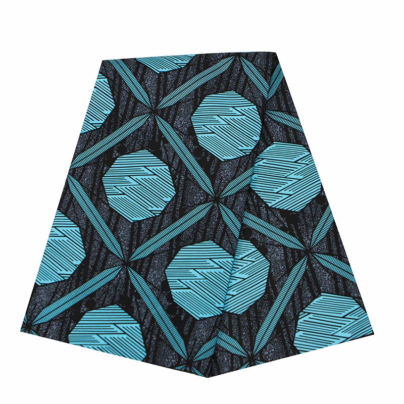 African Wax Print Fabric For Dresses Geometry Africa Print Veritable Real Wax Nigerian Polyester Fabric: 6 Yards