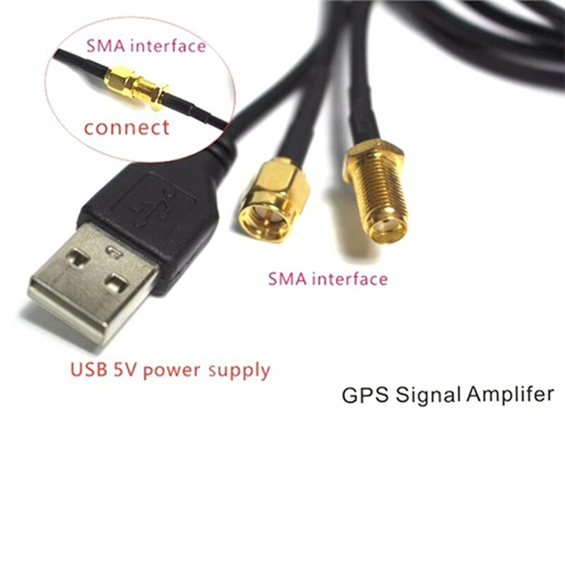 Forstærker booster forbedre enhed med gps modtager + sender 30db til telefon navigator komplet sæt auto bil gps signal antenne