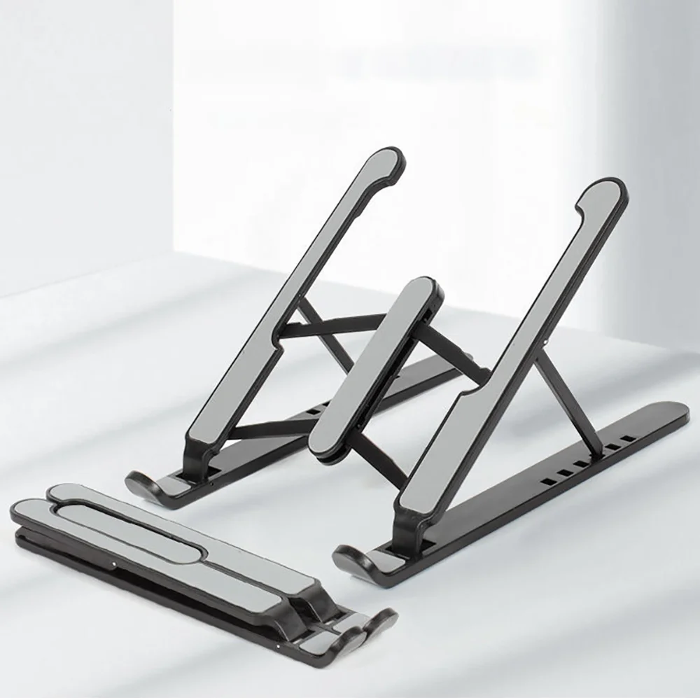 Faltbarer Laptop-Ständer, verstellbar, tragbar, Notizbuch-Halterung, Stützbasis, Halterung aus Aluminiumlegierung für MacBook, Laptop, PC-Zubehör: Grün