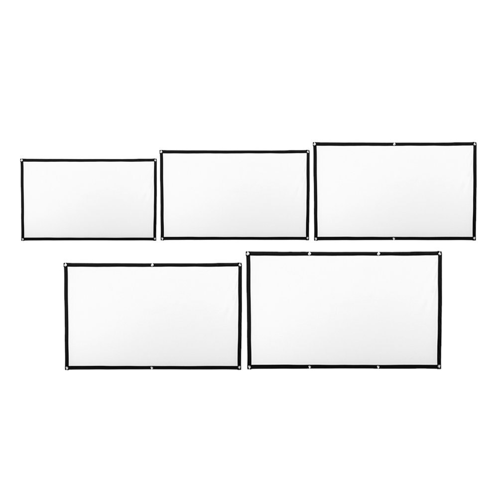 Portable Foldable Movie Projector Screen 16:9 Projection HD Home Theater Screen for Party Meeting Public Display Screen Wall