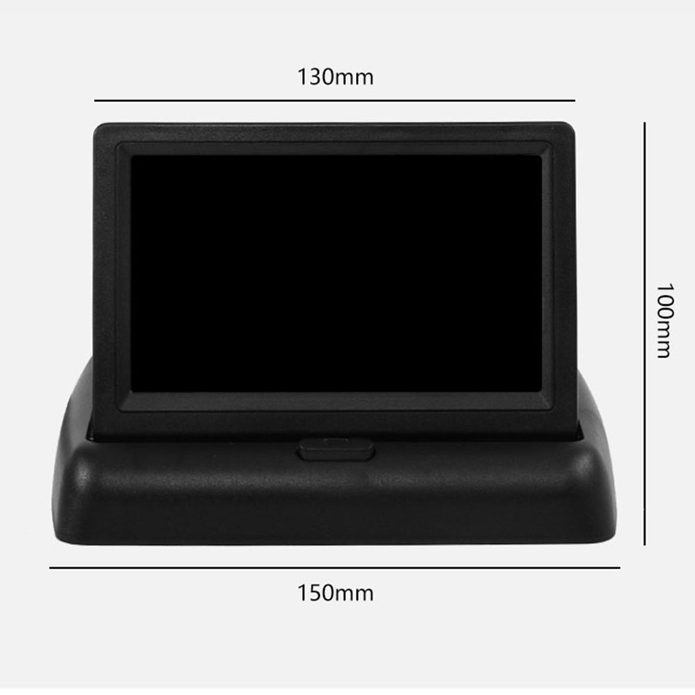 BYNCG 4.3 Inch TFT LCD Auto Monitor Opvouwbare Monitor Reverse Camera Parking System voor Auto Achteruitkijkspiegel Monitoren NTSC PAL