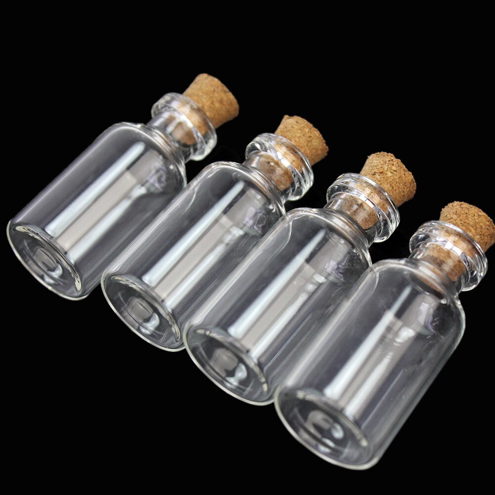 20pcs 5ml Mini Transparent Empty Glass Bottles Messages Washing Bottle Containe Jars with Cork Refillable Bottles