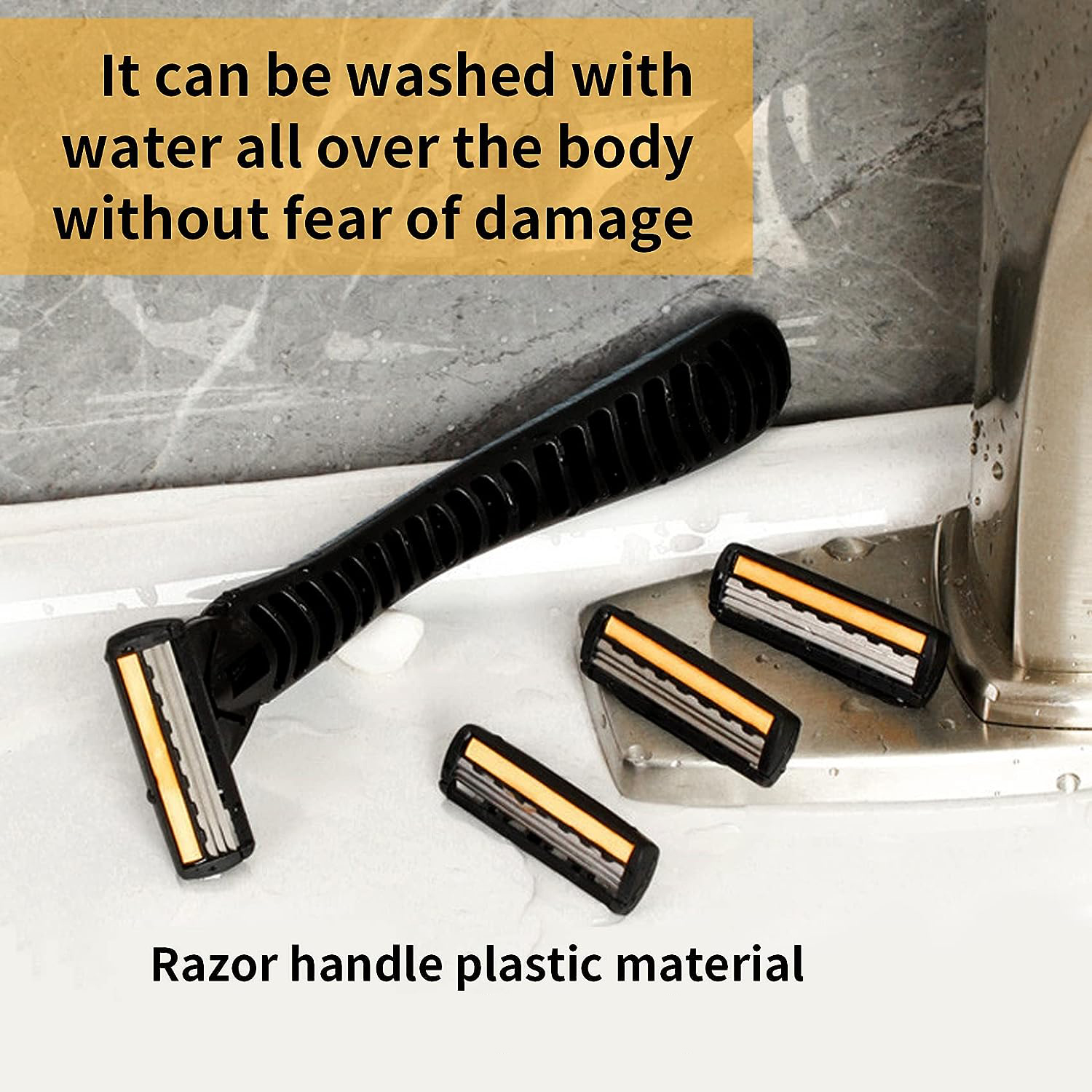 3-layer Stainless Steel Blade Men Razor Washable F... – Grandado