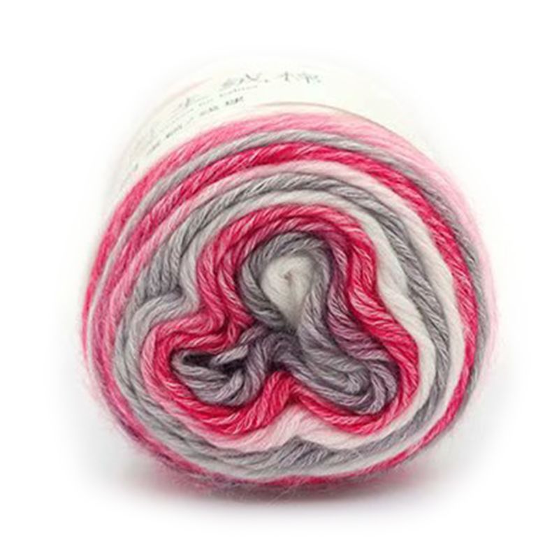 100G Regenboog Wollen Garen Diy Hand Geweven Taart Garen Muts Sjaal Trui Verven Garen: 8