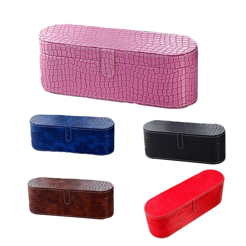 Hair Dryer Case Storage PU Cover Organizer Box for Dyson Supersonic Texture Grid Hair Dryer Storage Box