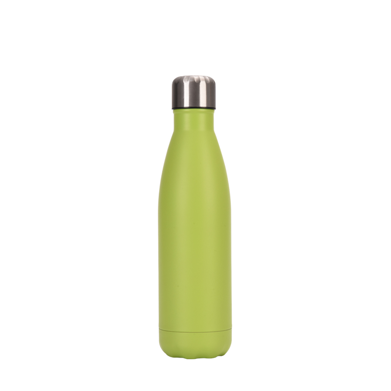 bts botella de agua Botella de agua de acero inoxidable, frasco de doble pared al vacío, Cola, a prueba de fugas, botella de agua deportiva, 500/750/1000ml: 500ml / GREEN