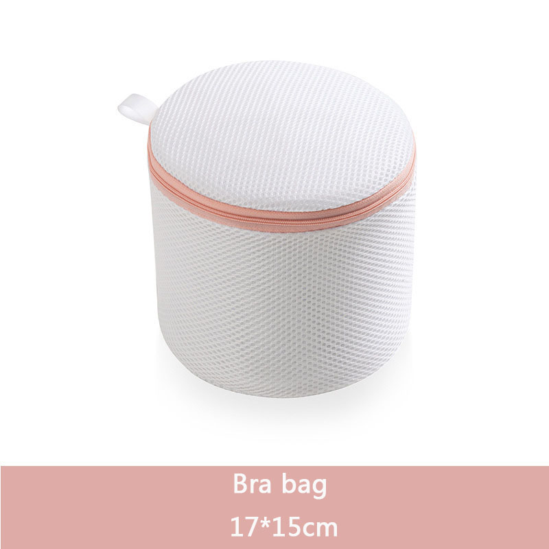 Fresh Solid Laundry Washing Bag Beautiful Zippers High Density Permeable Mesh Large Washing Machine Protection Bags For Clothes: Bra bag