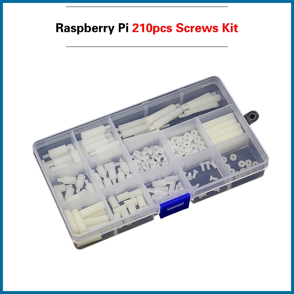 Raspberry Pi 4 Model B/3B 210 Stuks Schroeven Kit M2 M3 Nylon Plastic Schroeven En Moeren + Schroevendraaier + Opbergdoos Case Voor Arduino