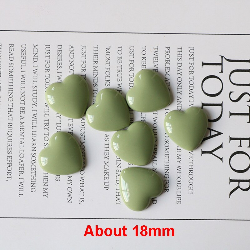 10PCS kleine koelkast magneet liefde hart leuke mini magneten 18mm magnetische Stickers voor koelkast en kantoor Whiteboard Home Decor: 10 PCS Matcha Green