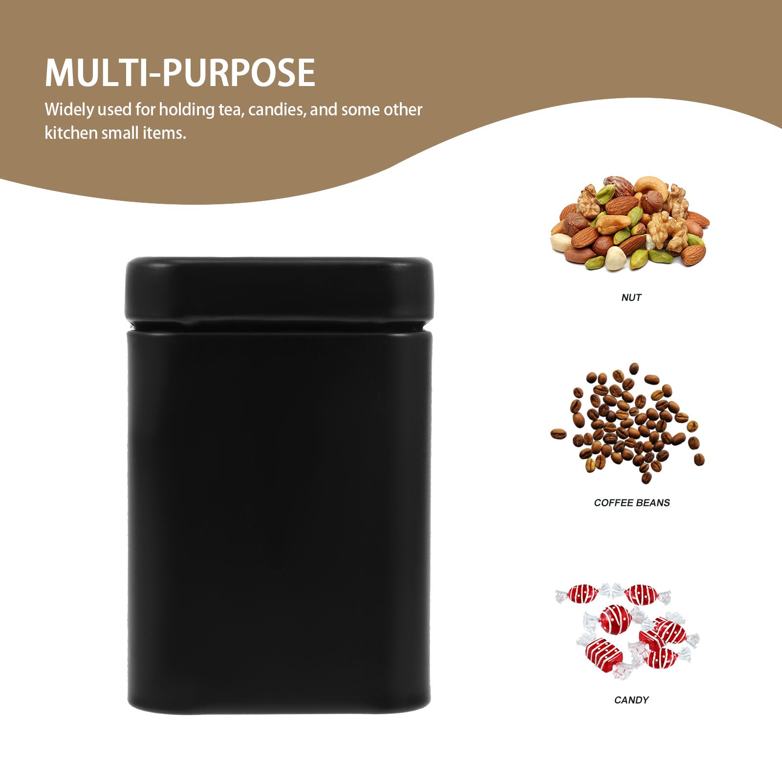 6pcs Loose Tea Tins Tinplate Tea Jars Tea Storage Tanks Biscuits Containers