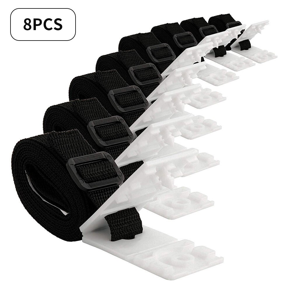 Solar Pool Cover Reel Attachment Kit 8pcs Blanket Straps &amp; 8pcs Buckles &amp; 8pcs Clips For In Ground Swimming Pool Outside