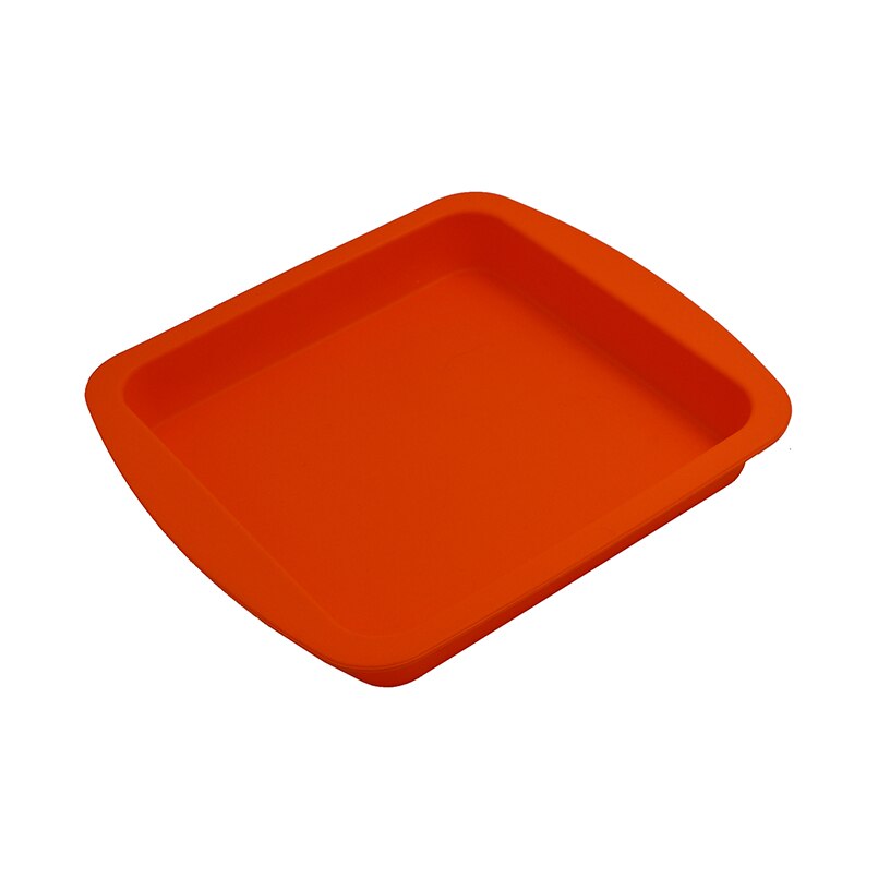 1pc bho vierkante siliconen rubberen diepe schaal dab wax pot en antiaanbak wax siliconen gladde butaan olie container: Oranje