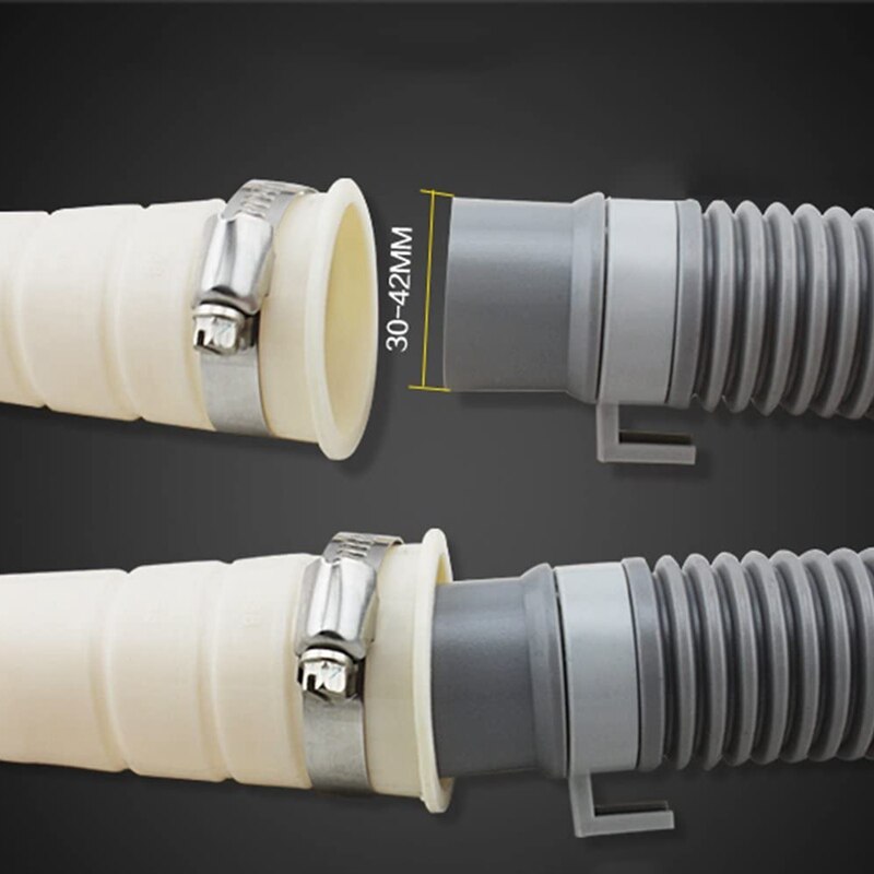 Washing Machine Drain Hose 2-Piece Set, Drainage Pipe Extension Kit Fit All Drain Hose ,with 1 Hose Clamp
