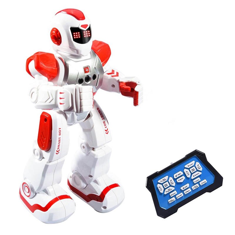 Remote Control Robot for Kids ligent Programmable Robot with Infrared Controller Toys,Dancing,Singing,Led Eyes Red: red
