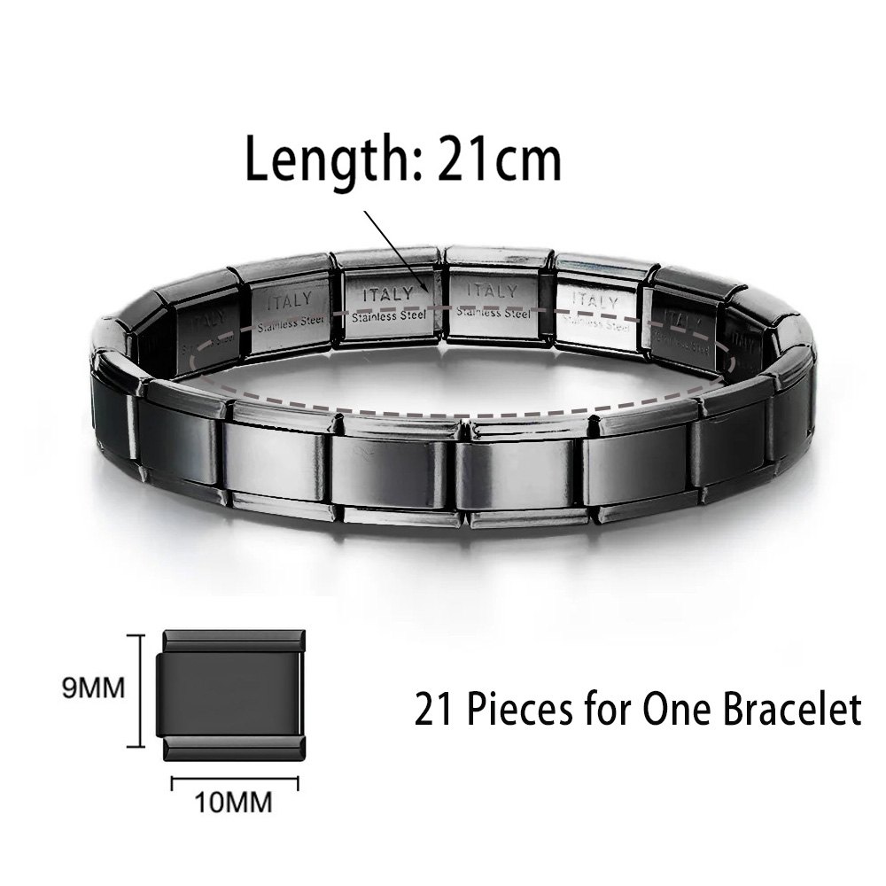 2025 nueva pulsera de acero inoxidable de Y2k para hombres y mujeres 9mm de ancho Color dorado brazalete negro joyería para niñas de boda: Rojo óxido