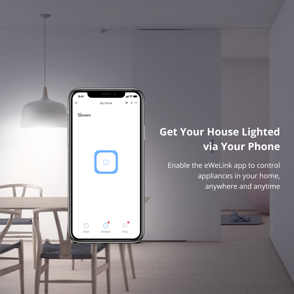 Sonoff-interruptor inteligente bidireccional Itead MINI R2, dispositivo con Wifi, Control remoto de cuerpo pequeño a través de la aplicación eWeLink, compatible con Alexa, Google Home, IFTTT