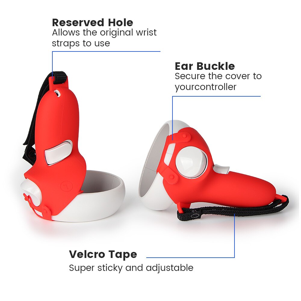 Oculus Quest 2 VR Protective Cover VR Touch Controller Silicone Cover Skin Handle Grip For Oculus Quest 2 Accessories