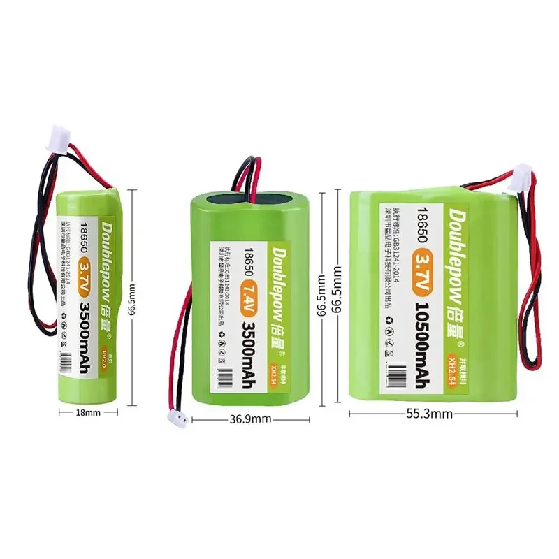 18650 Akumulator 2200mAh 2500mAh 3000mAh 3500mAh Akumulatory 3.7V Li-Ion Cell PH2 2P do awaryjnego oświetlenia maszyny śpiewającej