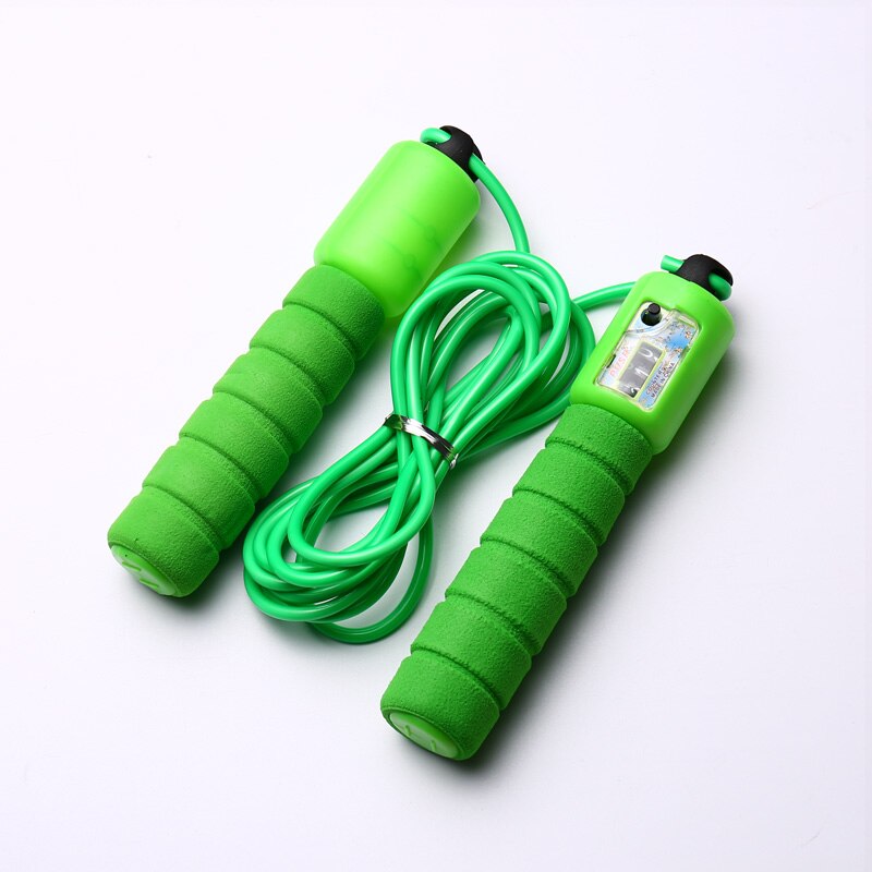 Cordes à sauter avec compteur sport Fitness réglable vitesse rapide comptage saut sauter corde fil à sauter ENA88: Vert