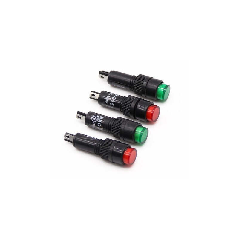 8mm signal LED power indicator 24V / 220V red signal light green indicator