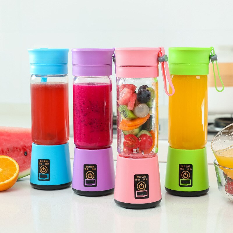 Bærbar blender juicer kop elektrisk usb genopladelig smoothie blender håndholdt juicer kop lille blender mini køkken mixer